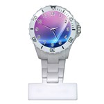 Purple Blue Wave Plastic Nurses Watch