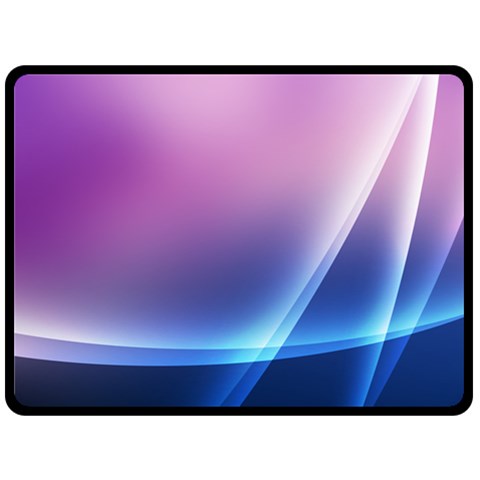 Purple Blue Wave Double Sided Fleece Blanket (Large) from ArtsNow.com 80 x60  Blanket Front