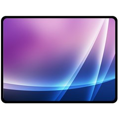 Purple Blue Wave Double Sided Fleece Blanket (Large) from ArtsNow.com 80 x60  Blanket Back