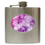 Purple Bubble Art Hip Flask (6 oz)