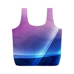 Purple Blue Wave Full Print Recycle Bag (M) from ArtsNow.com Front