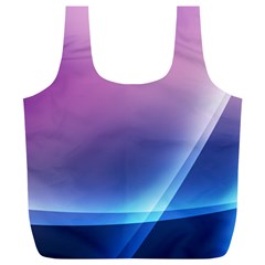 Purple Blue Wave Full Print Recycle Bag (XL) from ArtsNow.com Front