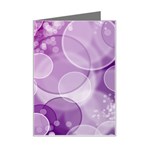 Purple Bubble Art Mini Greeting Card