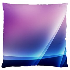 Purple Blue Wave Large Flano Cushion Case (Two Sides) from ArtsNow.com Back