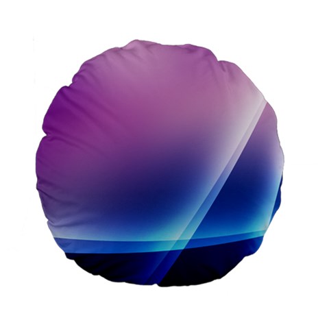 Purple Blue Wave Standard 15  Premium Flano Round Cushion  from ArtsNow.com Front
