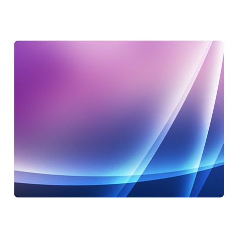Purple Blue Wave Double Sided Flano Blanket (Mini) from ArtsNow.com 35 x27  Blanket Front