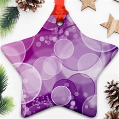 Purple Bubble Art Star Ornament (Two Sides) from ArtsNow.com Front