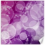 Purple Bubble Art Canvas 16  x 16 