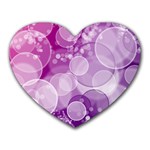 Purple Bubble Art Heart Mousepad