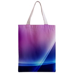 Purple Blue Wave Zipper Classic Tote Bag from ArtsNow.com Front