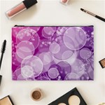 Purple Bubble Art Cosmetic Bag (Large)