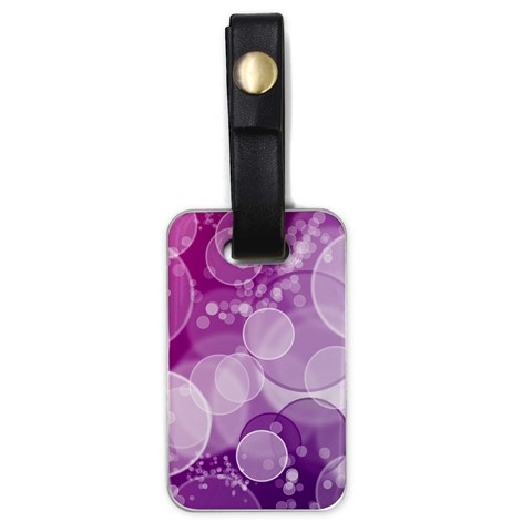 Purple Bubble Art Luggage Tag (one side) from ArtsNow.com Front