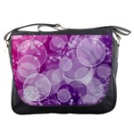Purple Bubble Art Messenger Bag