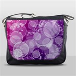 Purple Bubble Art Messenger Bag