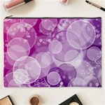 Purple Bubble Art Cosmetic Bag (XXXL)