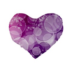 Purple Bubble Art Standard 16  Premium Heart Shape Cushion  from ArtsNow.com Back