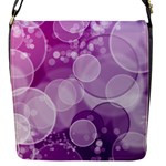 Purple Bubble Art Flap Closure Messenger Bag (S)