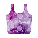 Purple Bubble Art Full Print Recycle Bag (M)