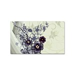 Purple Flower Art Sticker Rectangular (10 pack)