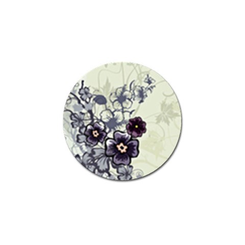 Purple Flower Art Golf Ball Marker from ArtsNow.com Front