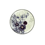 Purple Flower Art Hat Clip Ball Marker