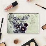 Purple Flower Art Cosmetic Bag (Medium)