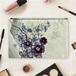 Purple Flower Art Cosmetic Bag (Large)