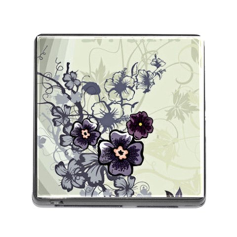 Purple Flower Art Memory Card Reader (Square 5 Slot) from ArtsNow.com Front
