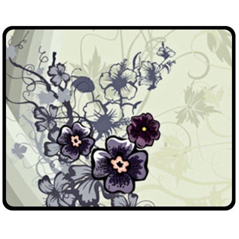 Purple Flower Art Fleece Blanket (Medium) from ArtsNow.com 60 x50  Blanket Front