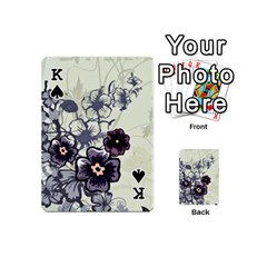 King Purple Flower Art Playing Cards 54 (Mini) from ArtsNow.com Front - SpadeK