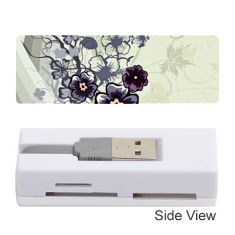 Purple Flower Art Memory Card Reader (Stick) from ArtsNow.com Front