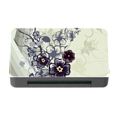 Purple Flower Art Memory Card Reader with CF from ArtsNow.com Front