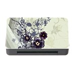 Purple Flower Art Memory Card Reader with CF