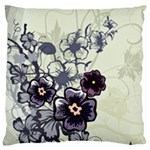 Purple Flower Art Large Cushion Case (One Side)