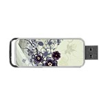 Purple Flower Art Portable USB Flash (One Side)