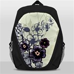 Purple Flower Art Backpack Bag