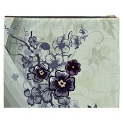 Purple Flower Art Cosmetic Bag (XXXL) from ArtsNow.com Back