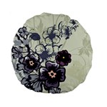 Purple Flower Art Standard 15  Premium Round Cushion 