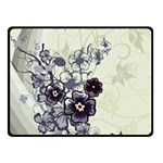 Purple Flower Art Double Sided Fleece Blanket (Small)