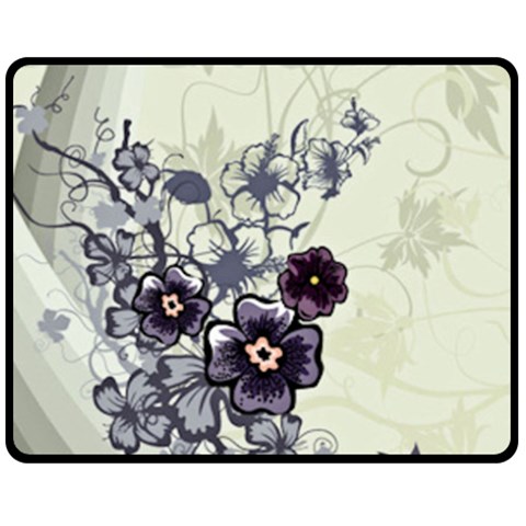 Purple Flower Art Double Sided Fleece Blanket (Medium) from ArtsNow.com 58.8 x47.4  Blanket Front