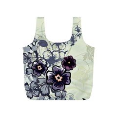 Purple Flower Art Full Print Recycle Bag (S) from ArtsNow.com Front