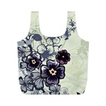 Purple Flower Art Full Print Recycle Bag (M)