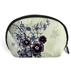 Purple Flower Art Accessory Pouch (Large) from ArtsNow.com Front