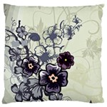 Purple Flower Art Standard Flano Cushion Case (One Side)