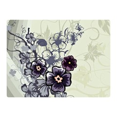 Purple Flower Art Double Sided Flano Blanket (Mini) from ArtsNow.com 35 x27  Blanket Front