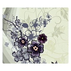 Purple Flower Art Double Sided Flano Blanket (Small) from ArtsNow.com 50 x40  Blanket Front