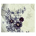 Purple Flower Art Double Sided Flano Blanket (Small)