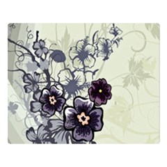 Purple Flower Art Double Sided Flano Blanket (Large) from ArtsNow.com 80 x60  Blanket Front