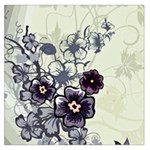 Purple Flower Art Large Satin Scarf (Square)