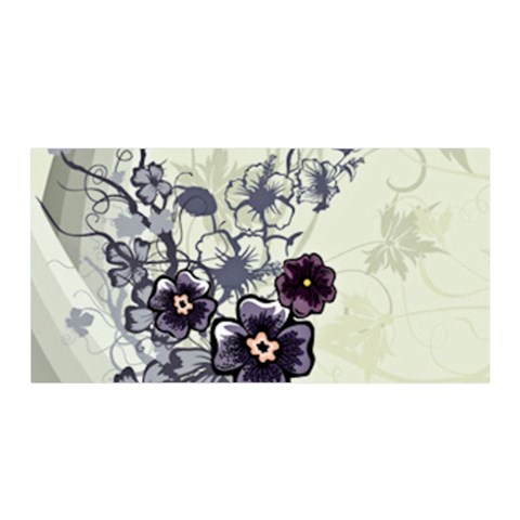 Purple Flower Art Satin Wrap from ArtsNow.com Front